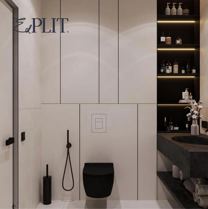 Edplit ukryty przycisk spłukujący WC - Kompatybilny z GROHE - biały - z zestawem narzędzi E10009