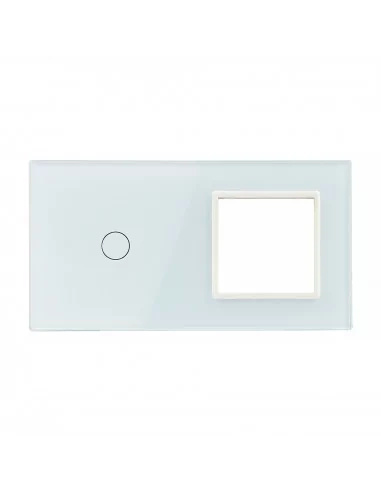 Livolo panel szklany biały podwójny 701G-61 włącznik 1+  gn