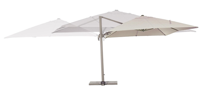 Parasol ogrodowy 300x400cm BOLZANO Santorino aluminium beżowy