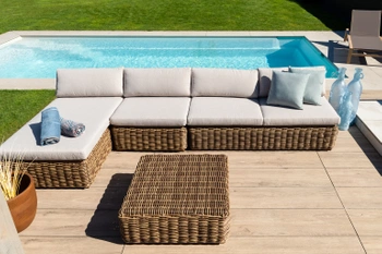 Meble ogrodowe BOLZANO Coria technorattan beżowy EKSPOZYCJA