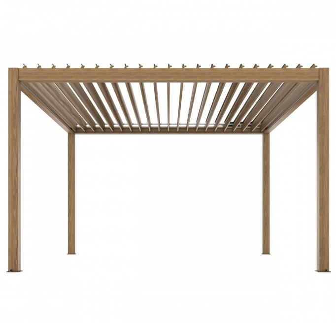 Pergola elektryczna 3X4 imitacja drewna z LED - Brak oryginalnego opakowania.