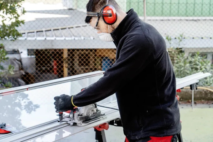 Rubi pilarka tarczowa TC-125 G2 do systemu z łączonymi prowadnicami G2 - z walizką