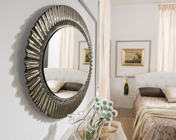 J & J Mirror "Orbit" D.94 Silver