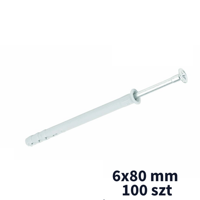 RIGIPS kołek wbijany z kapturkiem 6x80mm 100szt