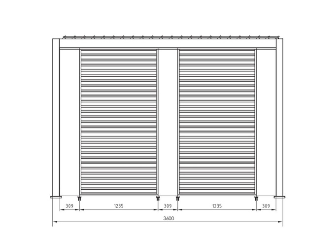 Panel pionowy do zadaszenia BOLZANO Roma 30,9 cm beżowy