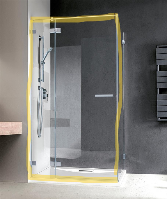 RADAWAY DRZWI EUPHORIA CHROME KDJ 100cm LEWE