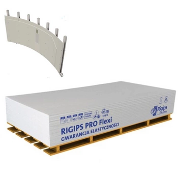 Rigips Pro Plasterboard pro ohýbání Flexi typu A (GKB) 1200x2600x6.5mm