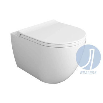WC wiszące Simas Vignoni Rimless XS VI28 + Deska wolnoopadająca i Zestaw montażowy