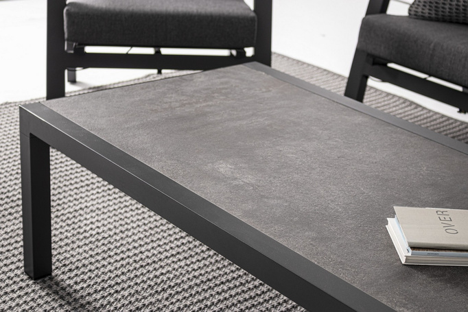 Stolik kawowy ogrodowy 120x70cm BOLZANO Kanva aluminum  antracyt