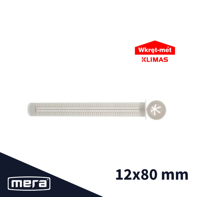 Wkręt-met tuleja siatkowa nylonowa do kotwy chemicznej 12 x 80 1szt.