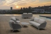 Sofa tarasowa SCOOP szara aluminium