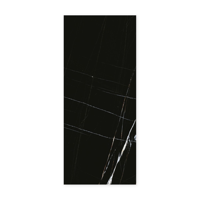 Płytka wielkoformatowa Italgraniti Marble Experience Sahara Noir ścienno-podłogowa lappato 120x280 6 mm imitacja marmuru czarny