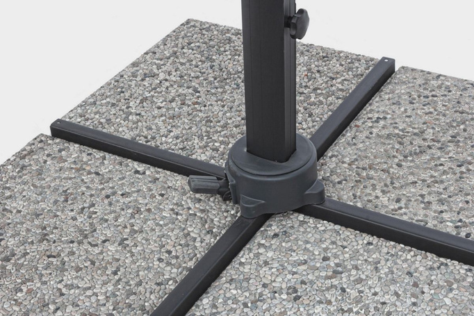 Parasol ogrodowy 3m x 3m BOLZANO Ibis LED jasny szary