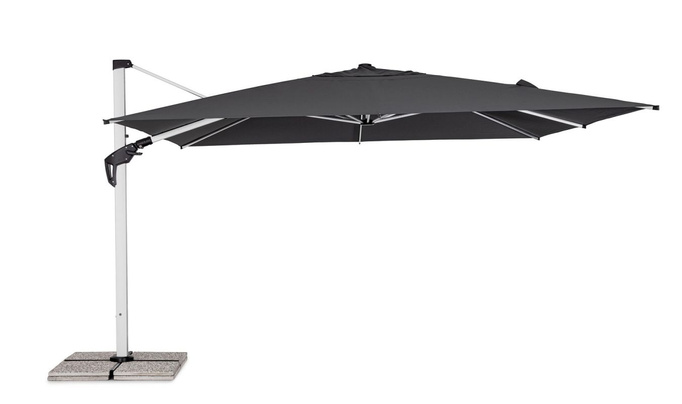 Parasol ogrodowy 4m x 4m BOLZANO Arrito aluminium antracyt