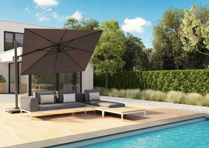 Parasol ogrodowy CHALLENGER T2P 3x3 Havanna