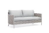 Sofa ogrodowa dwuosobowa LOOP beżowa aluminium