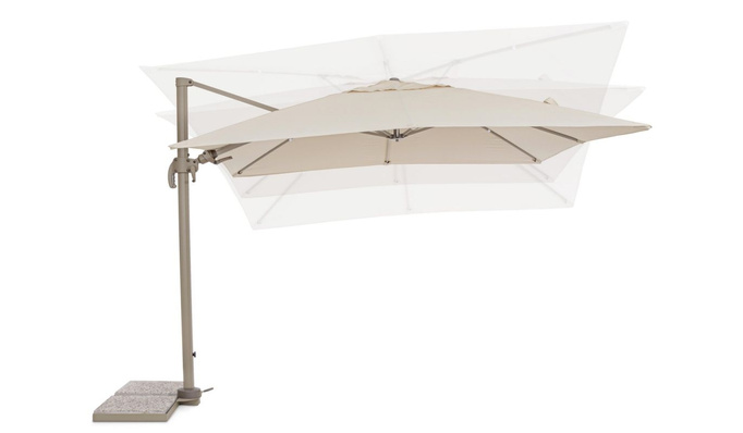 Parasol ogrodowy 3m x 3m BOLZANO Santorino aluminium beżowy