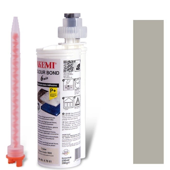 AKEMI COLOUR BOND 6min , KOLOR SZARY grey CC 1840 47085 żywica , klej do kamienia 250ml / 280g
