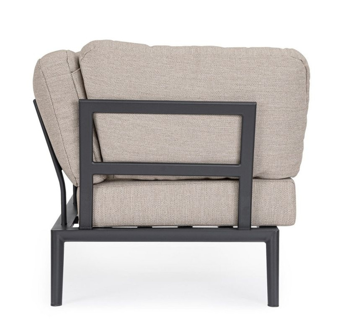 Sofa narożnikowa BOLZANO Giacomo aluminium beż/antracyt