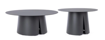 Zestaw stołów 70+90cm BOLZANO Biana aluminium antracyt