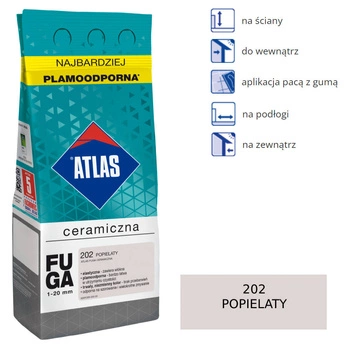 ATLAS FUGA CERAMICZNA - 202 popielaty 5kg