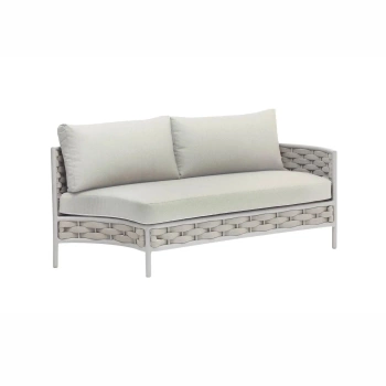 Sofa tarasowa LOOP lewostronna beżowa aluminium