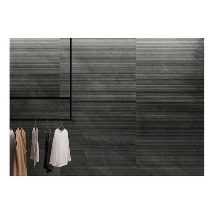 Płytka Italgraniti Shale Ribbed Ash ścienno-podłogowa mat 60x120 3D szary