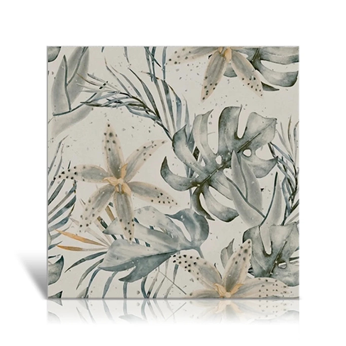 PGC Helsinki 1841 Blanco Decor Garden-Pogen Mat 100x100 Mix Rostl Motiv