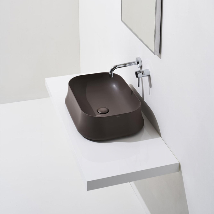 Simas Sharp Umywalka nablatowa SH08 Black mat 60x42cm