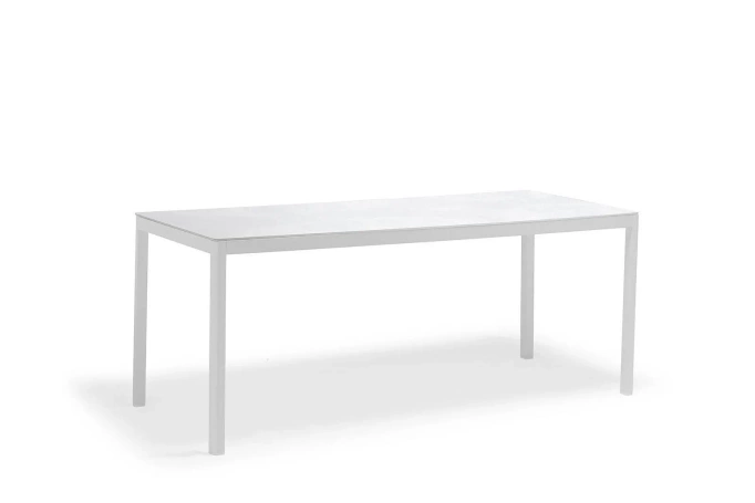 Stolik kawowy LOOP 107×69cm prostokątny beżowy aluminium