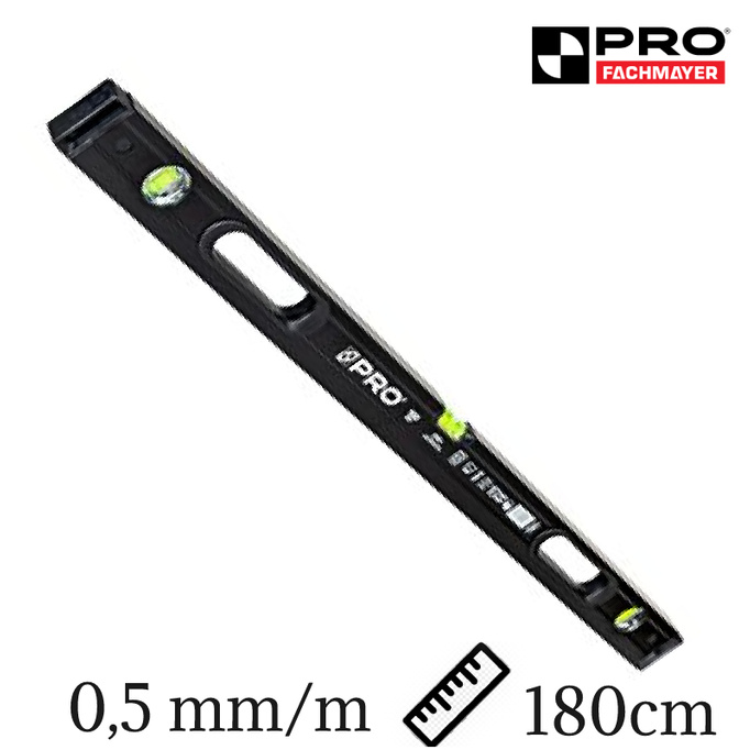 Poziomica PRO800 frezowana z uchwytami 200cm PRO-BG180