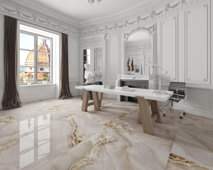 Płytka ścienno-podłogowa DUNE SELENE CAPPUCCINO 120X120  imitacja kamienia beżowy