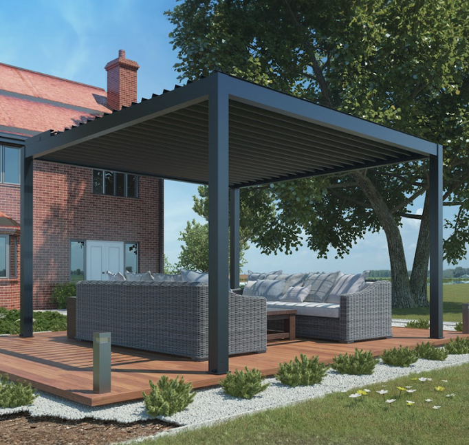Pergola elektryczna Esti&Esta LUXE 3x4m antracyt z LED