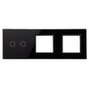 Livolo panel szklany czarny potrójny 702GG-62 włącznik 2+gn+gn