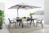Parasol ogrodowy 300x400cm BOLZANO Ibis aluminium jasny szary