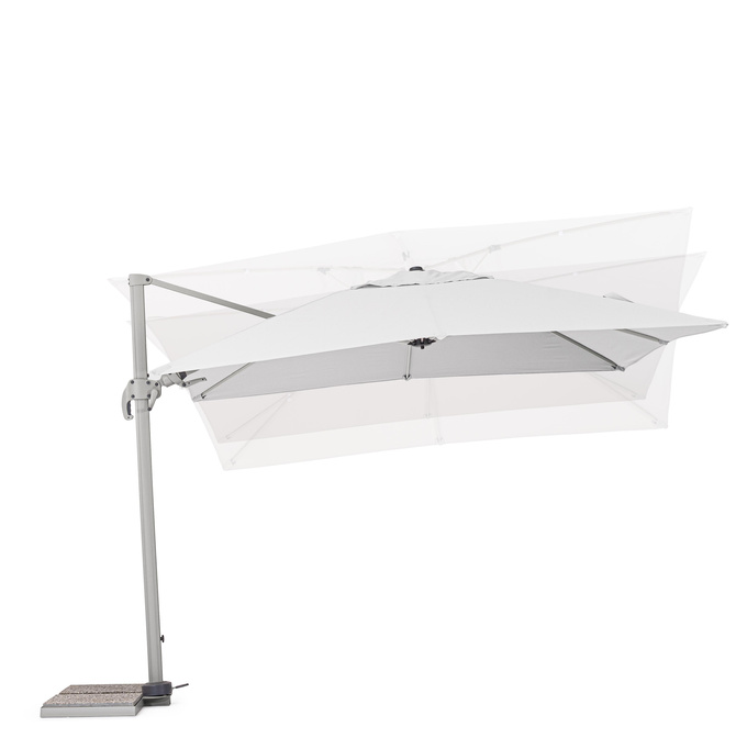 Parasol ogrodowy 3m x 3m BOLZANO Santorino aluminium szary