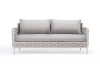 Sofa ogrodowa dwuosobowa LOOP beżowa aluminium