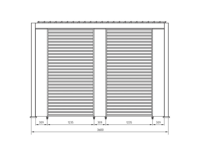 BOLZANO Panel pionowy do zadaszenia antracytowy Roma 30,9 cm 