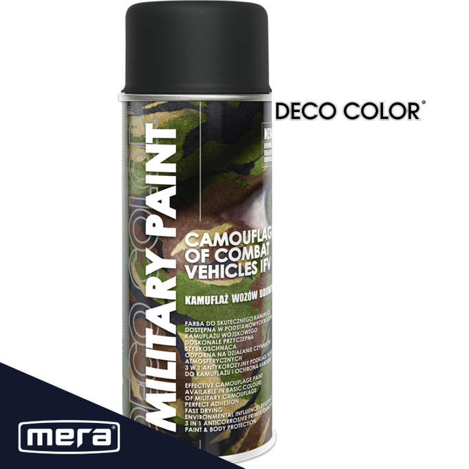 Spray Deco Color MILITARY PAINT RAL9021 flat black 400ml 289021