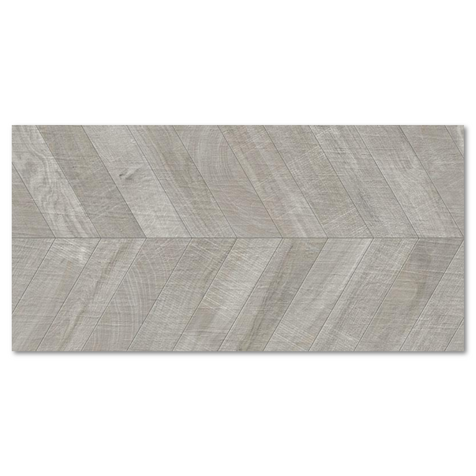 Płytka Ibero Artwood Chevron Grey  ścienno-podłogowa mat 60x120 drewnopodobna szary