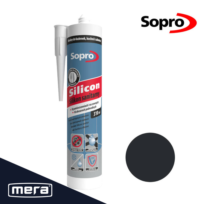 Sopro silikon sanitarny czarny 90 310ml