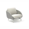 Fotel ogrodowy SCOOP 82x84x80cm szary aluminium