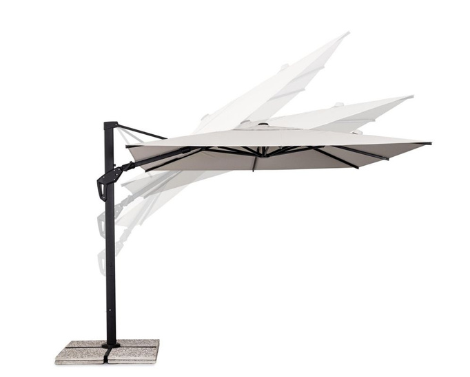 Parasol ogrodowy 3m x 3m BOLZANO Arrito aluminium szary