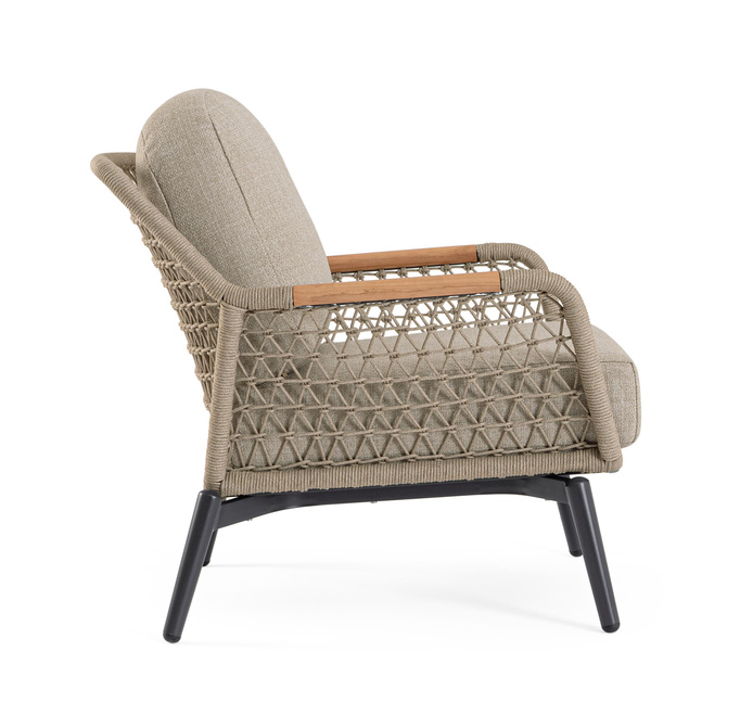 Fotel ogrodowy BOLZANO Etrusco antracyt/beż