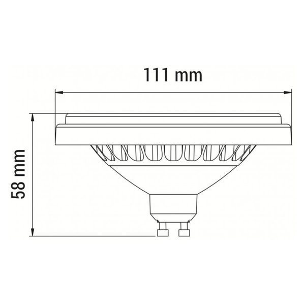 ŻARÓWKA AR111 - 15W GU10 4000K / Biała