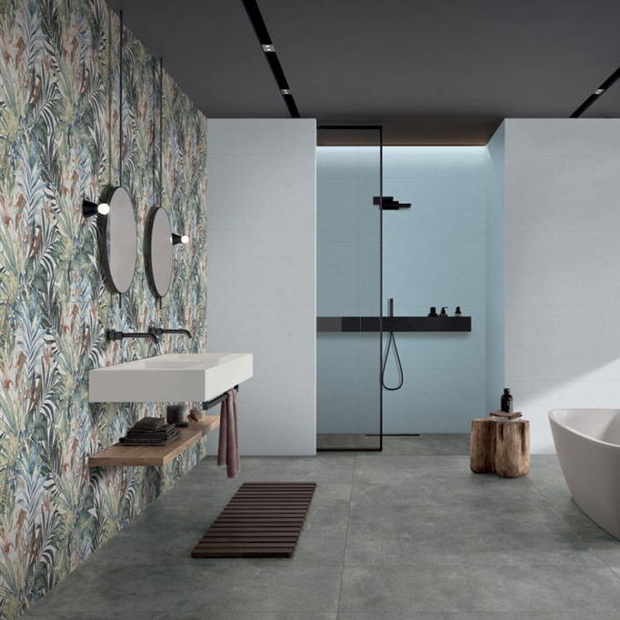 Płytka ścienna mat 60x120 motyw roślinny mix