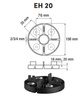 Podkładki tarasowe Eternoivica wspornik 20mm / 4mm EH12