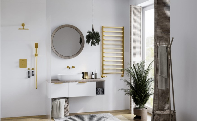 GRZEJNIK LUXRAD AURUM 760x400 mm złoty
