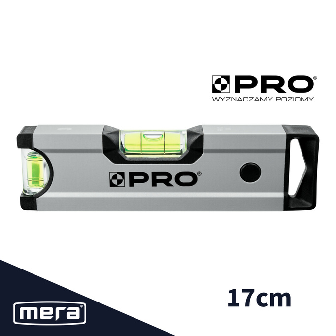 Poziomica PRO600 anodowana z magnesem 17cm PRO-A6017