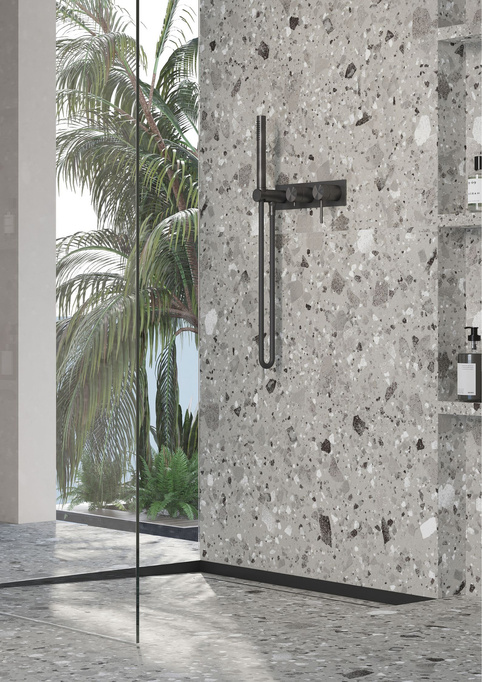 Listwa spadkowa przyścienna, Prawa srebrny szczotkowany 120cm LSSB-0003